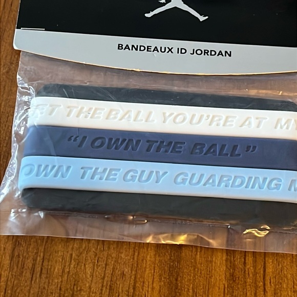 Nike Jordan Baller ID Bands wristbands new vintage navy / white / Carolina Blue
